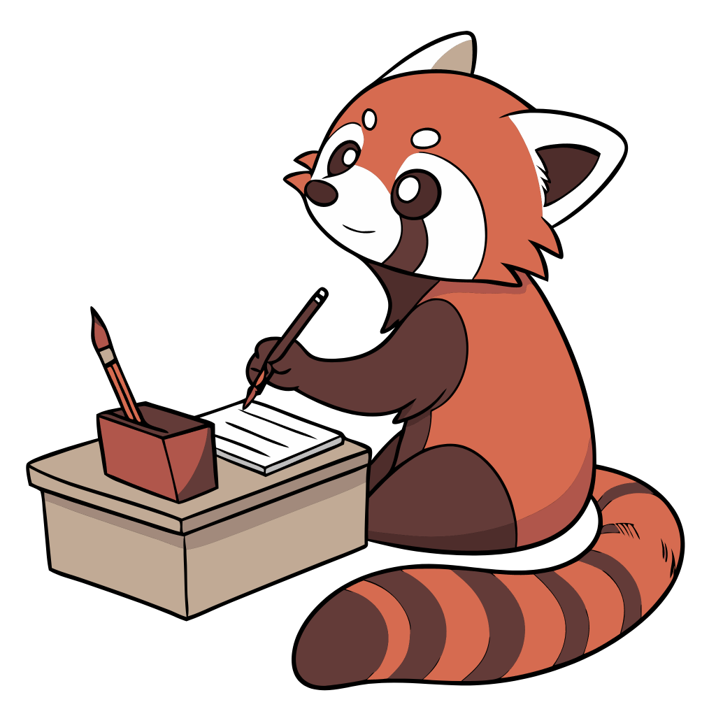 Red Panda writting